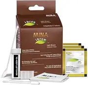 MinaiBrow Eyebrow Color Light Brown |Natural Spot coloring Hair Tinting Powder, Water and Smudge Proof | No Ammonia, No Lead with 100% Gray Converge|Vegan and Cruelty free