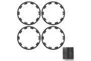 Alston Tesla Model Y 20-Inch Wheels Protection Ring Cover Rim Protector 4pcs Wheels Cover Hub Hubcap ABS Rim Anti-Scratch Tire Decorative Cover Black