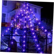 Vanthylit Halloween Outdoor Decorations, 16FT x 15FT Giant Spider Web Lights