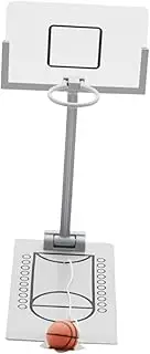 1Pc Mini Basketball Game Creative Desktop Basketball Machine for Fun Finger Ages Safe and Indoor Sport Activity Silver Color