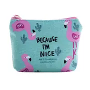 4 Pcs Women Girl Coin Purse Cute Flamingo Zipper Change Bag Phone Bag Pencil Case