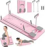 BAYPEKER Pilates Board Reformer Set, 5in1 Pilates Sliding Multi-Purpose Foldable Board with Timer for Abdominal & Core Strength, Portable Pilates Exercise Machine Workout for Home and Gym