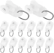CORHAD 50Pcs Silent Curtain Hook Roller Mute Track Pulleys for Shape Rail and Easy to Install for Curtains Home Decor