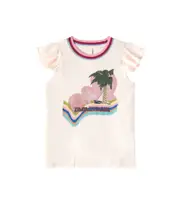 [Zimmermann Kids] Zimmermann Kids Everley linen and cotton T-shirt Y 6 pink
