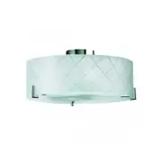 Diamond Cut Glass Ceiling Light E27 in White, Chrome Superlux Lighting - CLL2143