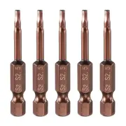 5pcs 2.5mm Metric Hex Head Wrench Drill Bit 2" Length Magnetic Screwdriver Bits