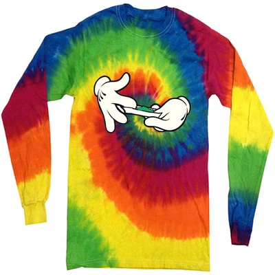420 weed pot stoner shirt tie dye shirt long sleeve tie dyed tee shirt for men