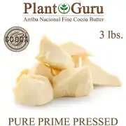 Raw Cocoa Butter 3 lbs Bulk 100% Pure Natural Unrefined Organic FOOD GRADE Cacao