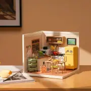 Robotime Rolife Miniature House 3D Puzzle Model Happy Meals Kitchen Plastic