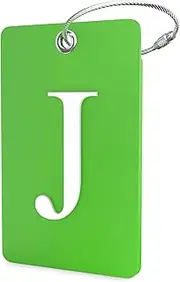 [Shacke] Luggage Tag Initial ? Fully Bendable Tag w/ Stainless Steel Loop (Letter J)