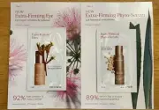 2 Set Clarins Extra Firming Yeux Eye 1 ml & Phyto Serum 2 ml Sample Card