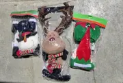 3 Darice DIY Christmas Wreath Attachment Kits Snowman Elf Reindeer NEW