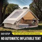 Outdoor Camping Inflatable Quick Setup Tent 2/4P with Window Overnight Rainproof