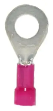 MVP 100 Red 18-22 AWG Nylon Insulated Ring Terminals 1/4" Stud - Made in the USA