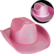 Light Up Pink Adult Cowboy Hat