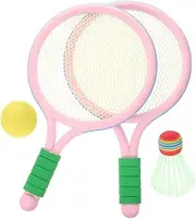 Toyvian 1Set Badminton Racket Training Set Durable Outdoor Sports Rackets Enhances Hand Eye Coordination Parent Interaction