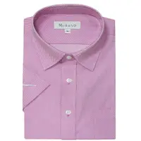 在飛比找ETMall東森購物網優惠-任-【MURANO]40斜紋經典短袖襯衫-桃紅色