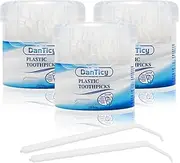 Interdental Toothpicks, Disposable Plastic Curved Hook Toothpicks, Ultra Teeth Cleaning Tool for Daily Care of Removes Plaque and Debris Between Your Teeth (3 Pack)