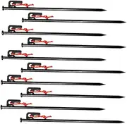UPKOCH 10pcs Metal Camping Pegs Set Heavy Duty Tent Fixing Stakes with Storage Bag Ground Nails for Tents Canopies and Tarps Durable and Easy to Use Outdoor Accessories
