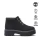 【Timberland】女款黑色 Stone Street 中筒厚底防水靴(A5REN015)