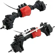 1/10 Front and Rear Axle Set for 1/10 Rc Crawler Car TRX-4 Trx4 Upgrade Parts Axle Complete Fr&on&t Rear Differential Portal Axle with T-Lock