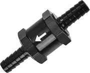 Aluminium 1/4" Inline Non-Return Check Valve for Air, Fuel, Oil, Diesel, Gas, E85 or Other Liquid - Silver (6mm)