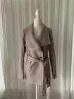 NEW Ted Baker Keyla Dusky Pink Wrap Coat, Wool & Cashmere, Size 2 (Small, 8-10)