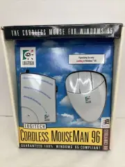 Vintage Logitech Cordless MouseMan 96 Receiver w/ Mouse - New OPEN BOX Old Stock
