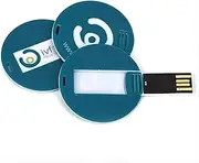 Personalized Round Card USB Flash Drive, Custom Branding USB 2.0 Flash Drives for Businesses, Corporations, Educational Institutions, Photography & Music Studios (8 GB,50PCS)