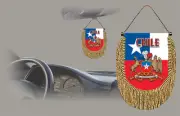 CHILE REAR VIEW MIRROR WORLD FLAG CAR BANNER PENNANT