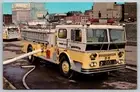 Fire Truck Engine - Fireman Postcard - Binghamton - New York - Engine No. 5