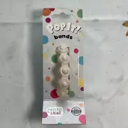 Pop It! Bands By Chuckle & Roar Pearl White Fidget Bracelet X 13 Thirteen Count