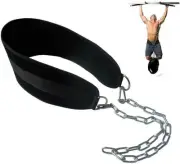 HemeraPhit Pull-up Belt Weighted Dip Belt with Chain Double D-Ring Weightlifting