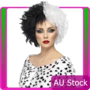 Evil Madame Costume Cruella De Vil 101 Dalmations Fancy Dress Accessories Wigs
