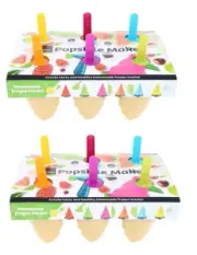 2 SET Ice Block Popsicle Maker Mould Icy Pole Jelly Pop Maker Mould Tray 6 Cells