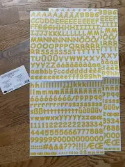 Creative Memories Large ABC/123 -SUNFLOWER SASSY Stickers - One Sheet Yellow