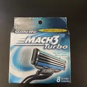 Gillette Mach 3 Razor Blades - 8 Cartridges New Sealed