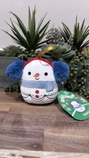 MANNY Snowman Squishmallow 4” Ornament BNWT