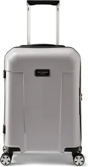 Ted Baker Flying Colours Hardside Trolley 4 Wheel Spinner, Frost Grey, 20-Inch