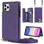 Lanyard Cover for iPhone 14 13 12 11 XS Max Mini Pro Max Case - Purple