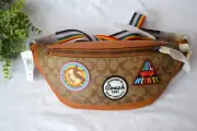 NWT Coach CJ513 Belt Bag In Signature Canvas Leather Crossbody/Fanny Pack