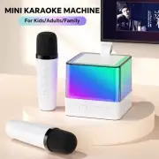 Mini Kids Bluetooth Karaoke Machine with Wireless Microphones for Girls Boys