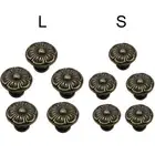 5Pcs Vintage Flower Drawer Knob Cabinet Pulls Jewelry Box Door Handle Hardware