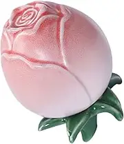 SECFOU Tea Ceramic Urn Small Cute Desk Accessories Rose Urn Kawaii Home Decor