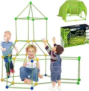 Fort Building Kit for Kids,175Pc Glow in The Dark Kids Fort STEM Construction Toys, Portable Kids Tent Castles Tunnels Houses, DIY Building Educational Learning Toy for 3-12 Year Old Boys and Girl