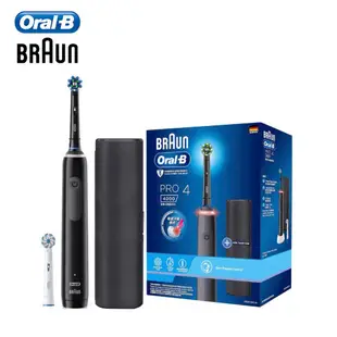 德國百靈 Oral-B Pro4 3D電動牙刷+4入刷頭組 【新色上市】 廠商直送