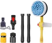 Poemtian Auto Rotating Car Wash Brush,Rotating Car Wash Brush with Soap Dispenser,High Pressure Cleaning Tool Multifunctional Car Automatic Foam Cleaning Kit