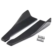 2x Car Bumper Spoiler Rear Lip Side Skirt Diffuser Splitter Glossy Carbon Fiber (for: Audi)