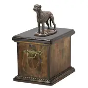 Irish Wolfhound wooden urn with a statuette Art-Dog