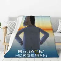 在飛比找蝦皮購物優惠-Bojack Horseman毛絨毯子柔軟舒適保暖適合沙發床